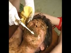 Asian MILF got her face covered with a teen's smelly shit